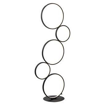 Pluto Stacked Circles Contemporary Modern Ironaluminum Integrated Led Floor Lamp