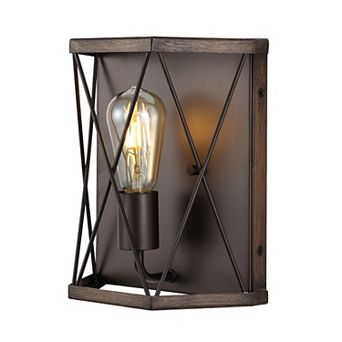 Liam Rustic Farmhouse Iron Led Sconce