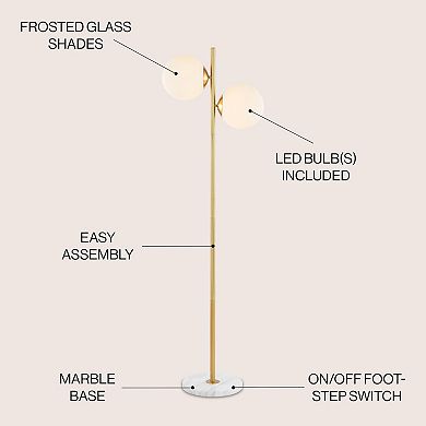 Oscar Modern Parisian Candlestick Iron Led Floor Lamp
