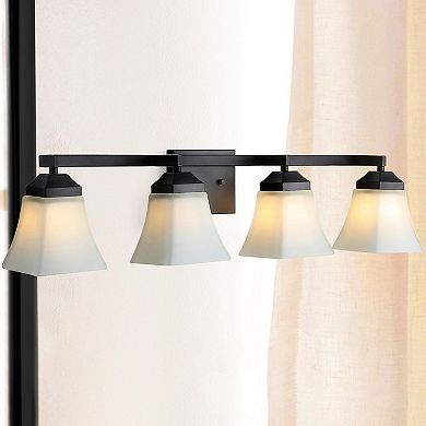 Staunton Iron/glass Modern Cottage Led Vanity Light