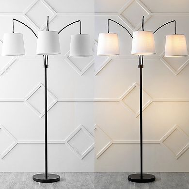 Sylva Mid Century Modern Head Adjustable Iron Led Arc Floor Lamp