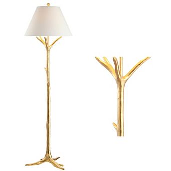 Arbor Faux Bois Resin Led Floor Lamp