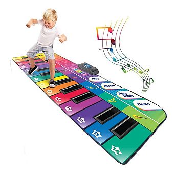 Colorful Keyboard Playmat 71" 24 Keys Piano Play Mat Record, Playback, Demo, Play, Adjustable Vol.