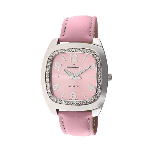 Peugeot Women's Crystal Leather Watch - 310PK
