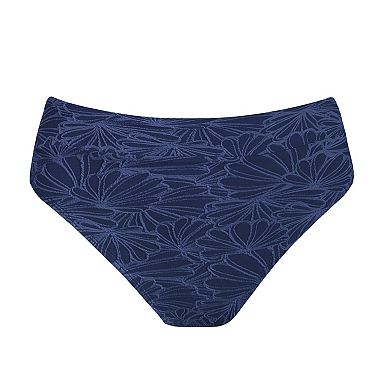 Women's CUPSHE Floral Textured Banded Highrise Bikini Bottoms
