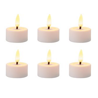 Mikasa White Teardrop Wick LED Tealight 6 pc Set