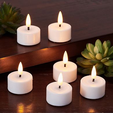 Mikasa White Teardrop Wick LED Tealight 6-piece Set