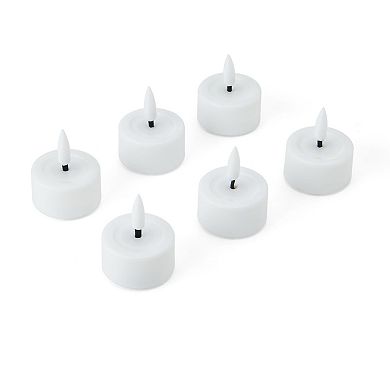 Mikasa White Teardrop Wick LED Tealight 6-piece Set