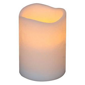 Mikasa White LED Wax Pillar Candle