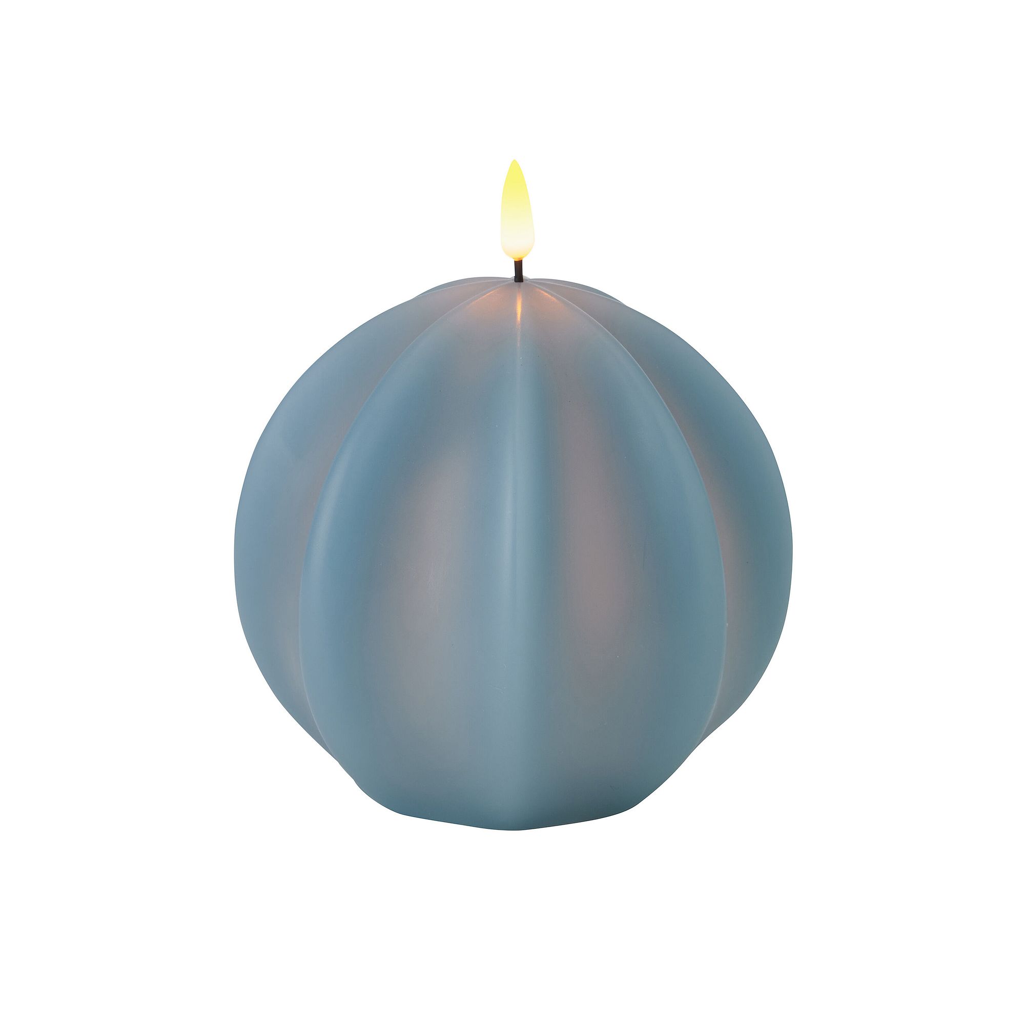 Mikasa Blue Orb Teardrop Wick LED Wax Figure Table Décor