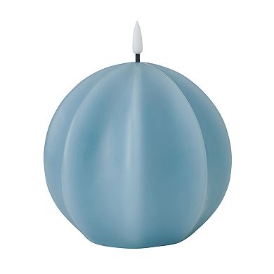 Mikasa Blue Orb Teardrop Wick LED Wax Figure Table Décor