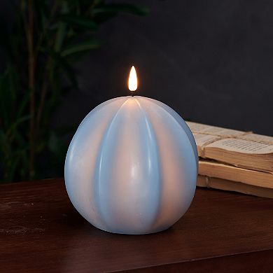 Mikasa Blue Orb Teardrop Wick LED Wax Figure Table D??cor