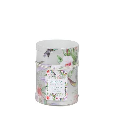 Mikasa Hummingbird Decal LED Wax Pillar Candle