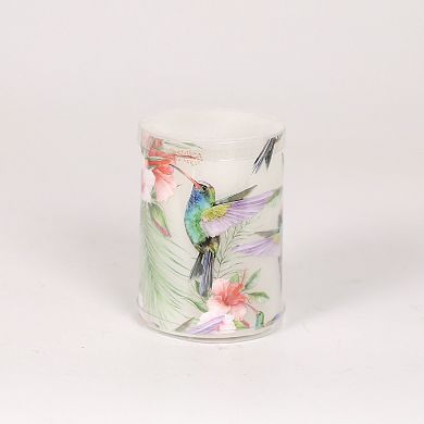 Mikasa Hummingbird Decal LED Wax Pillar Candle