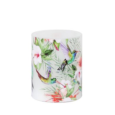 Mikasa Hummingbird Decal LED Wax Pillar Candle