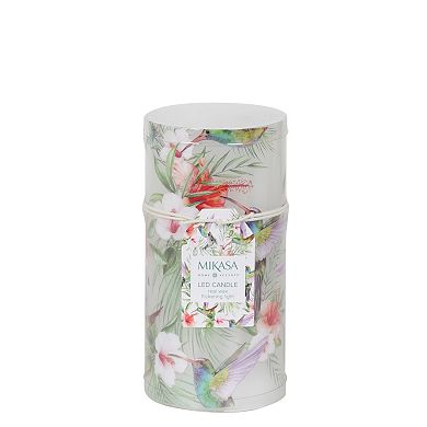 Mikasa Hummingbird Decal LED Wax Tall Pillar Candle