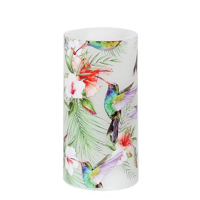 Mikasa Hummingbird Decal LED Wax Tall Pillar Candle