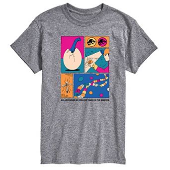 Men's Jurassic World Dino DNA Grid Graphic Tee