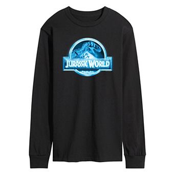 Men's Jurassic World Logo Night Vision Long Sleeve Graphic Tee