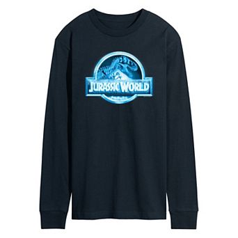 Men's Jurassic World Logo Night Vision Long Sleeve Graphic Tee