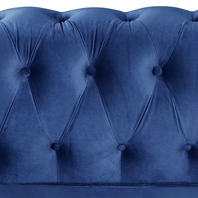 Morden Fort Modern Contemporary Love Seat With Deep Button Tufting Dutch Velvet