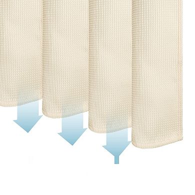 Waffle Weave Fabric Shower Curtain - Liba