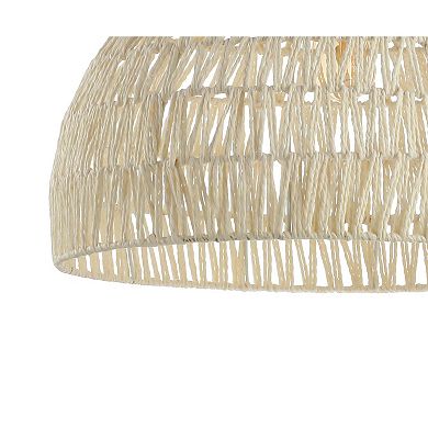 Campana Bohemian Modern Woven Rattaniron Led Pendant