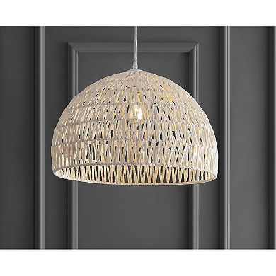 Campana Bohemian Modern Woven Rattaniron Led Pendant