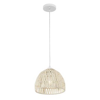 Campana 1-Light Bohemian Modern Woven Rope/Iron LED Pendant