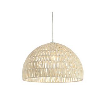 Campana 1-Light Bohemian Modern Woven Rope/Iron LED Pendant