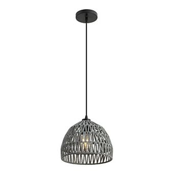 Campana 1-Light Bohemian Modern Woven Rope/Iron LED Pendant
