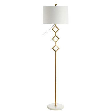 Diamante Modern Gilt Metal With Marble Based Led Floor Lamp