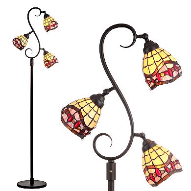 Walker Tiffany Style Multi Light Led Floor Lamp