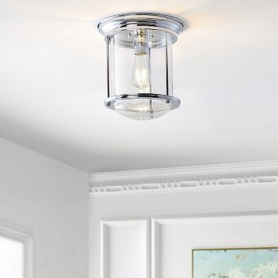 Savannah Metal/glass Led Flush Mount