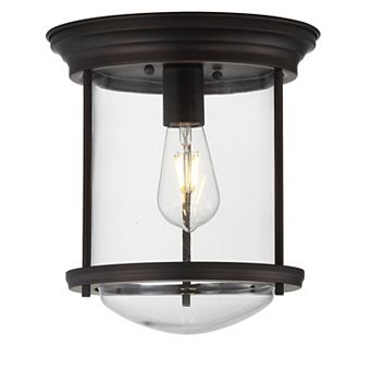 Savannah Metal/glass Led Flush Mount
