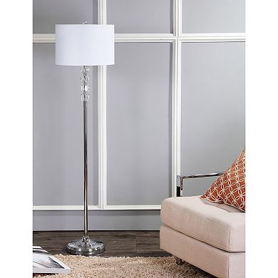 Aubrey Crystal Metal Led Floor Lamp