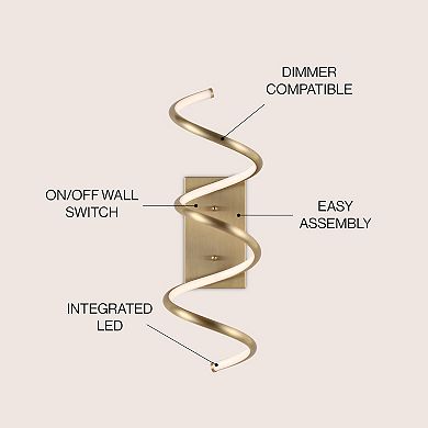 Scribble Modern Metal Integrated Led Vanity Light Sconce