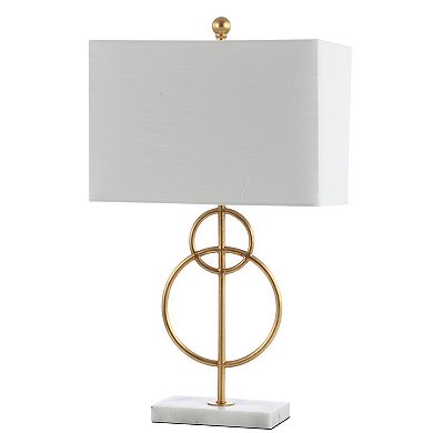 Haines Modern Circle Marble/metal Led Table Lamp