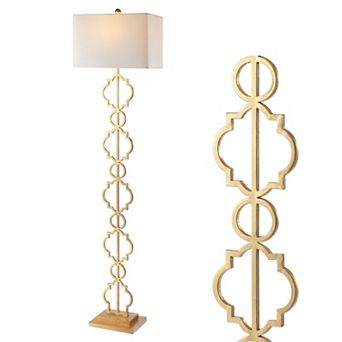 Selina Iron Ogee Trellis Modern Led Floor Lamp