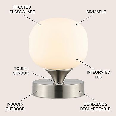 Owen Bohemian Farmhouse Iron Rechargeable Integrated Led Table Lamp