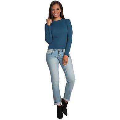 Women's Sweet Vibes Stretch Thermal Long Sleeve Crew Neck T-shirt