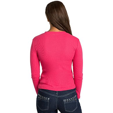 Women's Sweet Vibes Stretch Thermal Long Sleeve Crew Neck T-shirt