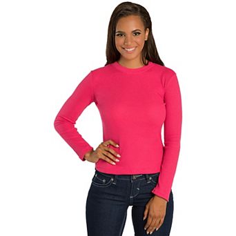 Women's Sweet Vibes Stretch Thermal Long Sleeve Crew Neck T-shirt