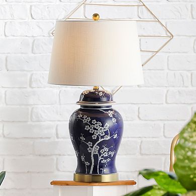 Gracie Ginger Jar Ceramicmetal Led Table Lamp