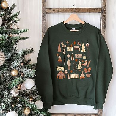 Boho Neutral Christmas Chart Sweatshirt