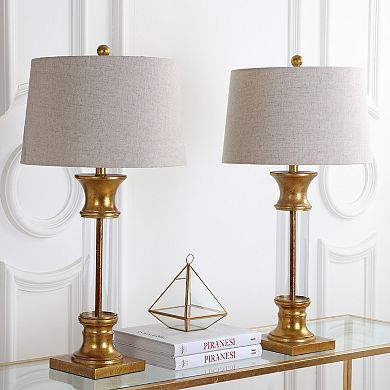 Hunter Metal/glass Led Table Lamp (set Of 2)