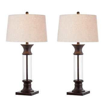 Hunter Metal/glass Led Table Lamp (set Of 2)