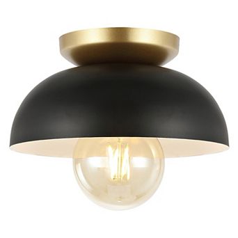 Paulina Classic Industrial Iron Led Flush Mount