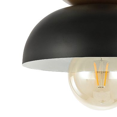 Paulina Classic Industrial Iron Led Flush Mount