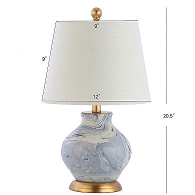 Holly Marbleized Ceramic Led Table Lamp